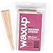 waxup Wax Sticks Wooden Applicators, Assorted Waxing Spatulas for Body, Face, Ear, and Nose Hair Removal, to Use with Hard and Soft Wax, 100 Medium and 100 Large, 200 Count