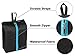 MISSLO Waterproof Zippered Travel Shoe Bags for Men & Women (4 Pack, Black)