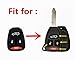 Jeep Chrysler Dodge Replacement Rubber Buttons Pad of Key Fob Case Shell Cover Keyless Entry Remote Key Pad for Dodge Dakota Magnum Charger Durango RAM Chrysler 300 Aspen Jeep Grand Cherokee Commander