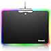 Hcman RGB Gaming Mouse Pad, Small Mousepad 340×245×3mm, PC Gaming Accessories LED Mouse Mat for Desk, Mouse Pads Boy Gifts for Computer Gamer - Black