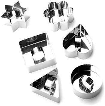 NICETOURNE Stainless Steel Cake Molds Set of 6 Dessert Cake Mousse Mold Mini Baking Mold with Pusher Cake Rings for Desserts Making Very practical of Kitchen tools and accessories