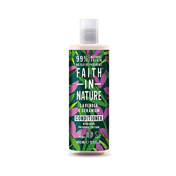 Faith-in-Nature-Natural-Lavender-Geranium-Conditioner-Nourishing-Vegan-Cruelty-Free-Parabens-and-SLS-Free-Normal-to-Dry-Hair-400-ml Faith In Nature Natural Lavender and Geranium Conditioner, Nourishing, Vegan and Cruelty Free, No SLS or Parabens, For…