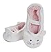 LA PLAGE Girl's Comfy Soft Cute Cat Upper Ballerina Slippers (Toddler)