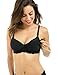 Gratlin Women's Slightly Lined Underwire Full Cup Support Maternity Nursing Bra Black 36DD