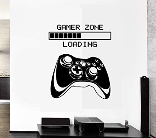 Gamer Zone Loading Wall Sticker Mural Boys Room Kids Decor Gamer Wall Vinyl Decal - Car, Laptop,Wall Room (Designs # 8)