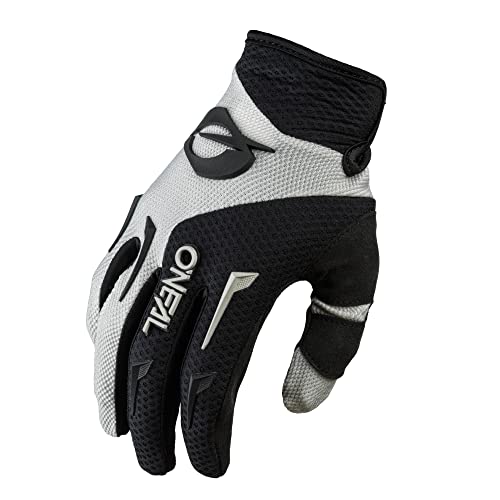 O'NEAL | Fahrrad- & Motocross-Handschuhe | MX MTB DH FR Downhill Freeride | Langlebige, Flexible Materialien, belüftete Handinnenfäche | Element Glove | Herren | Schwarz Grau | Größe M/8,5