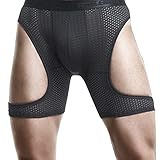 MIUERSA Men Cutout Jock Strap Boxer Briefs Mesh