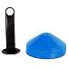 Reehut (Set of 25) Agility Disc Cone with FREE USER E-BOOK & Plastic Holder - Perfect For Soccer, Football & Any Ball Game To Mark - Disc Mini Training Cones - Field Markers - blue