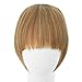 REECHO Fashion Full Length Synthetic 1 Piece Layered Clip in Hair Bangs Hairpieces Fringe Hair Extensions Color - Light Caramel Brown