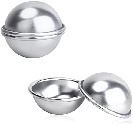 Hotloop Stainless Steel Bath Bomb Molds with 2 Different Sizes Sphere Molds, Craft Molds, Bath Bomb Making, Handmade Soaps and Crafts, Fizzies DIY - 2 Pack