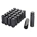 HanAuto Black Lug Nuts with 2 Key (14mm x 1.5 Thread Size) - Pack of 24 Wheel Lug Nuts, 75114K242