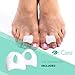 DR.Care Bunion Splints, Toe Separators [2 Pair] - Bunion Corrector - Big Toe Spacers - Elastic Foot Straightener - Bunion Relief - Orthopedic Brace Pads, Gel Toe Spacers For Hallux Valgus - Women, Men