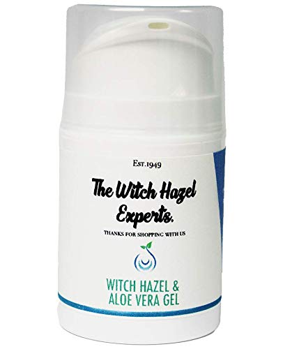 The Witch Hazel Experts | Witch Hazel & Aloe Vera Gel For Dry Skin, Sunburn, Rashes & Cooling Irritated skin 50ml