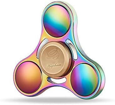Rainbow Metal Fidget Spinner,Wophain Ultra Durable Stainless Steel Bearing High Speed 3.5-7 Min Spins Precision Metal Hand spinner EDC ADHD Focus Anxiety Stress Relief Boredom Killing Time Toys