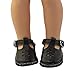 American Fashion World 2 Pack of Mary Janes with Buckles: White and Black| Fits 14
