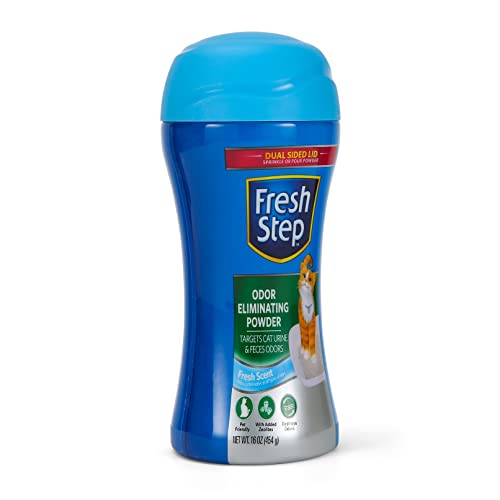 FRESH STEP CAT LITTER BOX ODOR ELIMINATING POWDER CAT DEODORIZER FOR LITTER BOX EASY TO USE ODOR NEUTRALIZING POWDER CAT PRODUCT FOR THE HOME – 16 OUNCES (PACK OF 1)