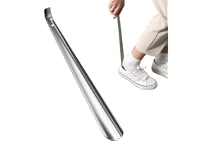 Shoe Horn Long Handle for Seniors,16.5" Long Metal Shoehorns for Men Women Kids,Travel Stainless Steel Shoe Horn Shoe Slip on