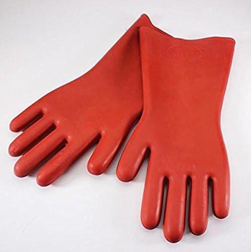 Dersoning 12 kV Safety Electrical insulated Protective Gloves (Red)