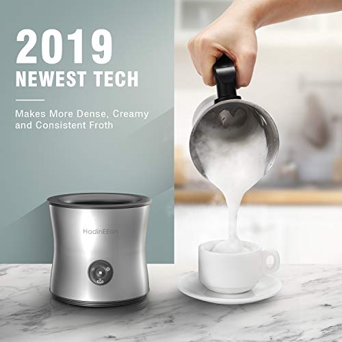 HadinEEon Milk Frother, 4 in 1 Electric Milk Frother and Hot Chocolate Maker, Dishwasher Safe