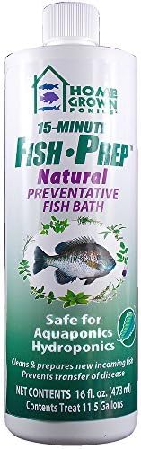 HOME GROWN PONICS Fish Prep # 96010 Natural Preventative Fish Bath - 16oz. by HomeGrown Ponics