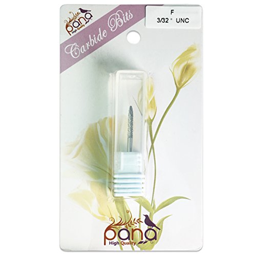 Pana 3/32" Under Nail Cleaner Safety Nail Carbide Bit - Silver Color (Grit: Fine - F) for Electric Dremel Drill Machine