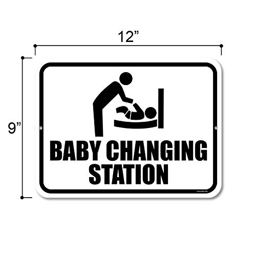 Honey Dew Gifts Restroom Sign, Baby Changing Station 9 inch by 12 inch