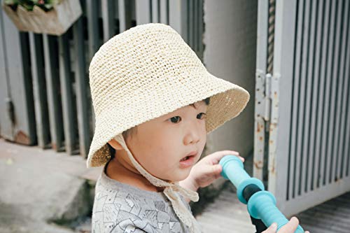 image for The Bunny Baby Sun Hat, Toddler Straw Sun Hat with Wide Brim Sun Prote