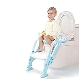 GrowthPic Potty Training Seat - Toddler Potty Seat with Sturdy Non-Slip Ladder Step for Toddler Toilet Training, Potty Chair, Step Stool Ladder