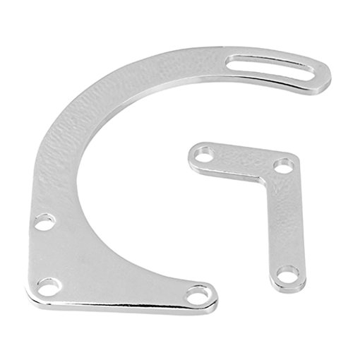 Ecosin SB Chrome Low Mount Alternator Bracket SWP SB Kit For Chevy 350 Short Water Pump