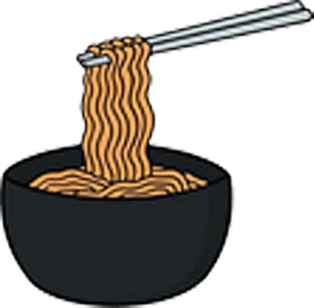 Amazon シンプルラーメンヌードル漫画絵文字ビニールステッカー All Sizes ステッカー デカール 車 バイク