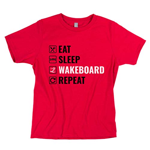 Wakeboarding Shirt - Eat Sleep Wakeboard Repeat - Kids T Shirt - Wakeboarder Shirt - Lake Life Wakeboard Gift - Thumbnail 6
