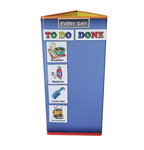 SchKIDules 2-in-1 Complete Collection Bundle Visual Schedule: Daily Kids Calendar and Weekly Responsibility Chart All in One; 18" Trifold Magnetic Board, 132 Activity Magnets and 57 Accessory Magnets