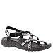 Skechers Modern Comfort Sandals Women's Reggae Kooky Flat Sandal,black/grey,9 M US