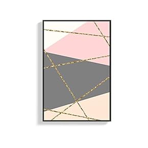 Framed Canvas Wall Art for Living Room, Bedroom Abstract Geometry Pattern Canvas Prints for Home Decoration Ready to Hanging - 16x24 inches