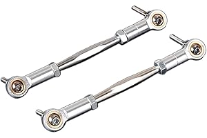 Yaregelun CNC Metal Steering Tie Rod for 1/5 BAHA ROVAN KM Baja 5B 5T 5SC Rc Car Toys Parts,Silver