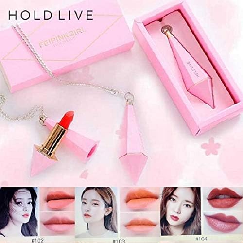 Feipink Velvet Long Lasting Matte Lipstick 3 Colors Pink Orange Red Korean Cosmetic Lipstick (Red)