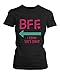 Funny Best Friend Shirts - Crazy BFF Matching Black Cotton T-Shirts