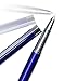 Wordsworth & Bläck Electric Blue Chrome Trim Fountain Pen - Executive Fountain Pens Set - Ink Refill Converter - Calligraphy - Business Gift Pen