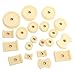BABAN Professional 20 Pieces Plastic Watch Back Press Dies Round and Rectangular