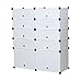 UNICOO - Multi Use DIY Plastic 10 Cube Shoe Rack,Organizer, Bookcase, Shoes Cabinet (2 * 5 With Boots Cube, White Wood Grain)