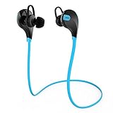 AUKEY Bluetooth Headphones, Wireless Sport Earbuds with Built-in Remote & Mic for iPhone Android Smartphones - Blue