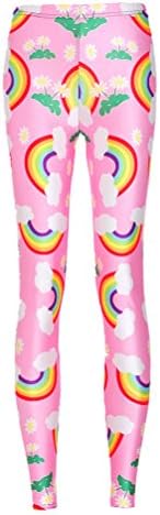 Takra Gold Hot Workout Fitness Rainbow Skinny Sexy Jegging Slim Legging (XL)