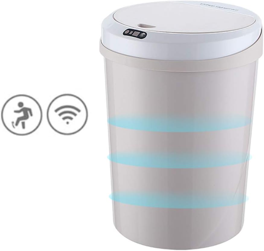 Rechargeable Creative Automatic Electric Trash Can with Lid, 12L