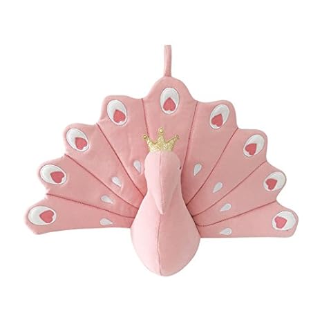 Funif Cute Peacock Stuffed Plush Animal Toy Soft Cushion Pillow
