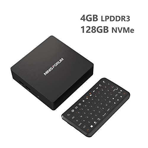GN31 Mini PC with Wireless Keyboard, 4 128GB Mini Desktop Computer Windows 10(64-bit) Intel Celeron J3160 Processor(up to 2.24 GHz), 2.4G 5G Dual WiFi, 4K HD Graphics,BT 4.2