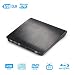 MthsTec External Bluray DVD Drive, USB 3.0 External Slim Blu-ray Burner 3D Blu-ray DVD/CD Drive with TV Connectivity Function Compatible with Windows/Mac OS/Linux/Smart TV(Black)