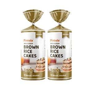 Pintola Organic Wholegrain Brown Rice Cakes – All Natural (Unsalted, Pack of 2) (125 g x 2)