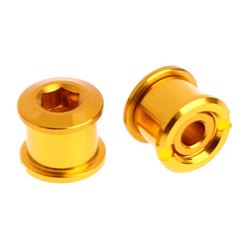 Aixia 5Pcs MTB Bicycle Chainwheel Screws Cycling Chainring Wheel Bolt Bike Disc Screws (Gold)
