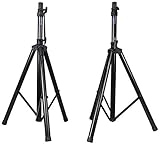 Pair Rockville RVES1 Adjustable Tripod DJ PA Speaker Stands+Carry Bag/Universal