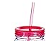 Cypress Home Teacher Appreciation 20 oz Gift Mug It Takes A Big Heart To Help Shape Little Minds | Red | Double Wall Insulated Mason Jar With Straw | 6.25-in Tall x 5-in Wide